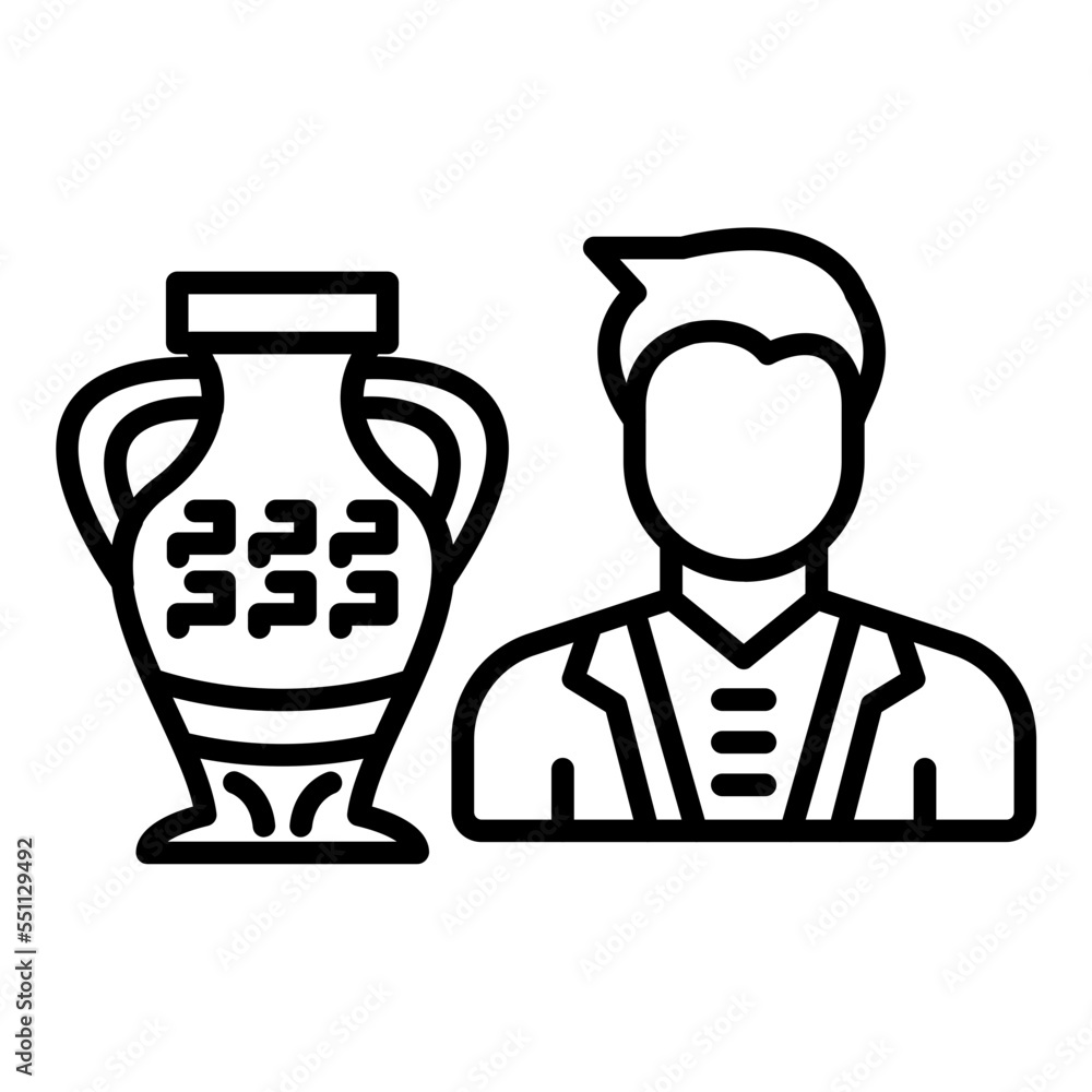 Curator Male Icon Style Curator Male Icon Style