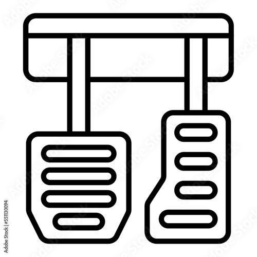 Car Pedal Icon Style