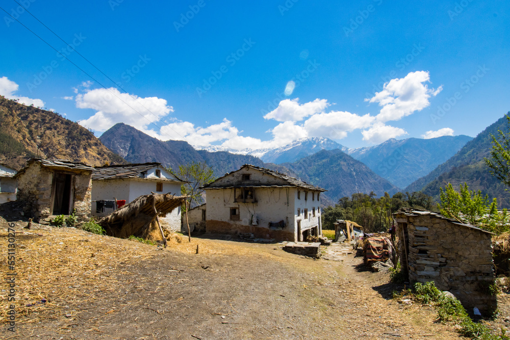 A rural Himalaya village community in Bajura Mugu Karnali Tibetan Nepal