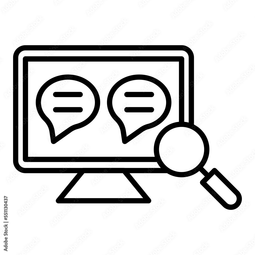 Social Media Monitoring Icon Style Social Media Monitoring Icon Style
