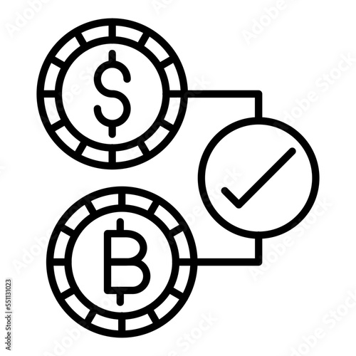 Cryptocurrency Accepted Icon Style
