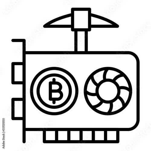 GPU Mining Icon Style