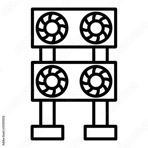 Mining Farm Icon Style