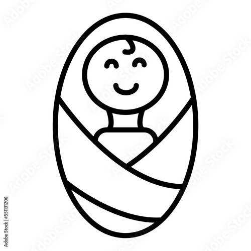 Newborn Baby Icon Style