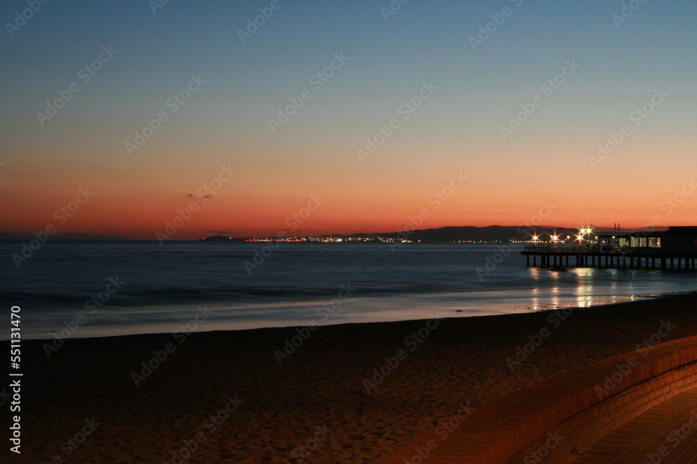 Spiaggia di Follonica al tramonto