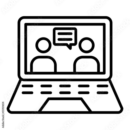 Videocall Discussion Icon Style