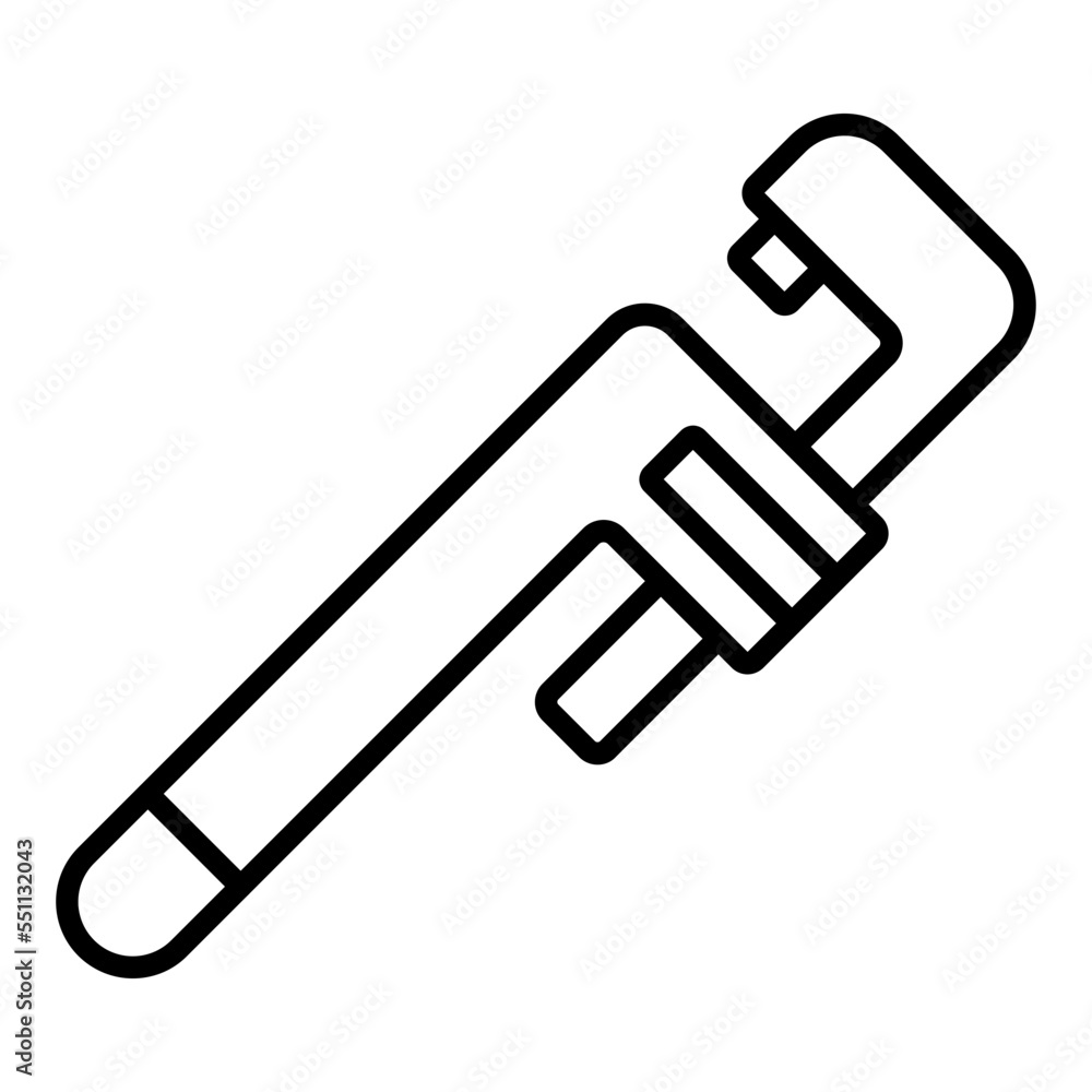 Adjustable Wrench Icon Style