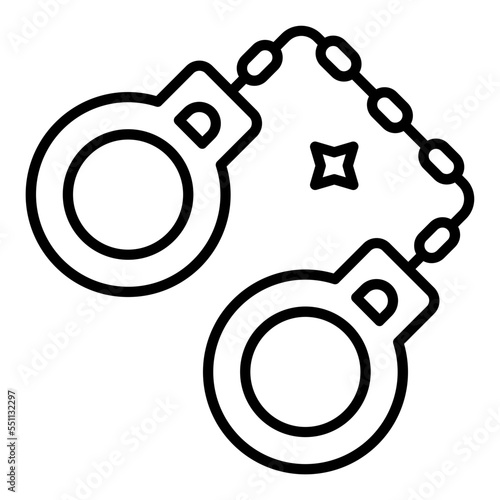 Handcuffs Icon Style