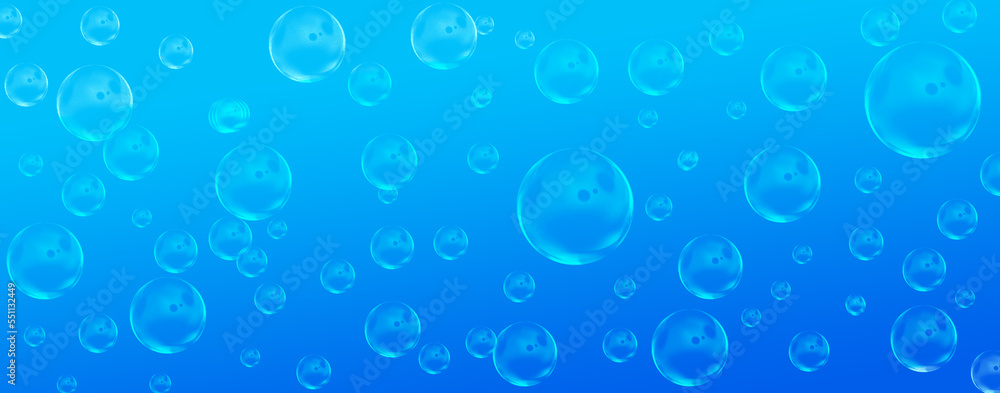 water drops over blue background 