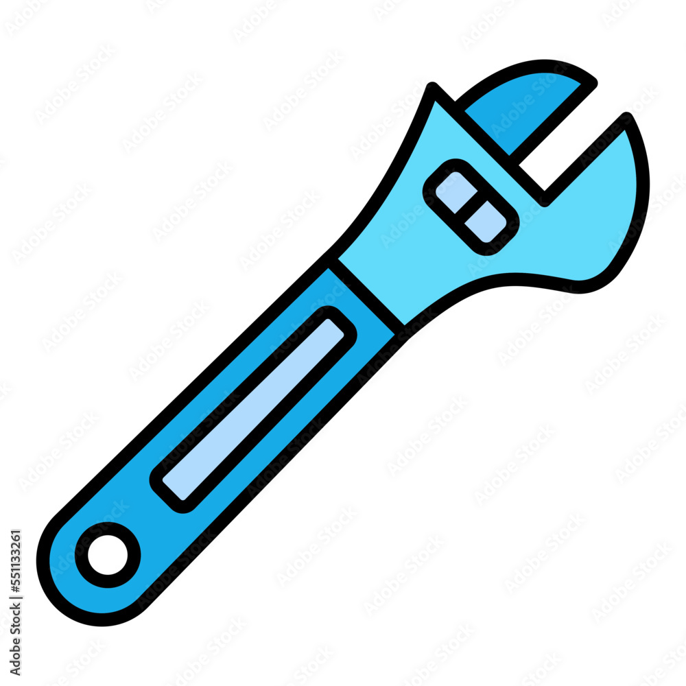 Wrench Filled Line Icon Wrench Filled Line Icon