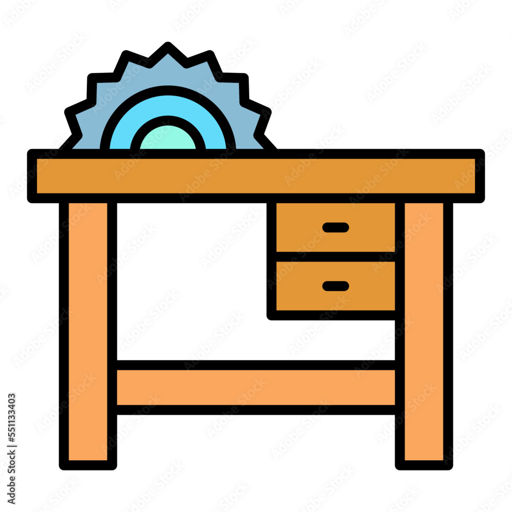 Fototapeta premium Table Saw Filled Line Icon