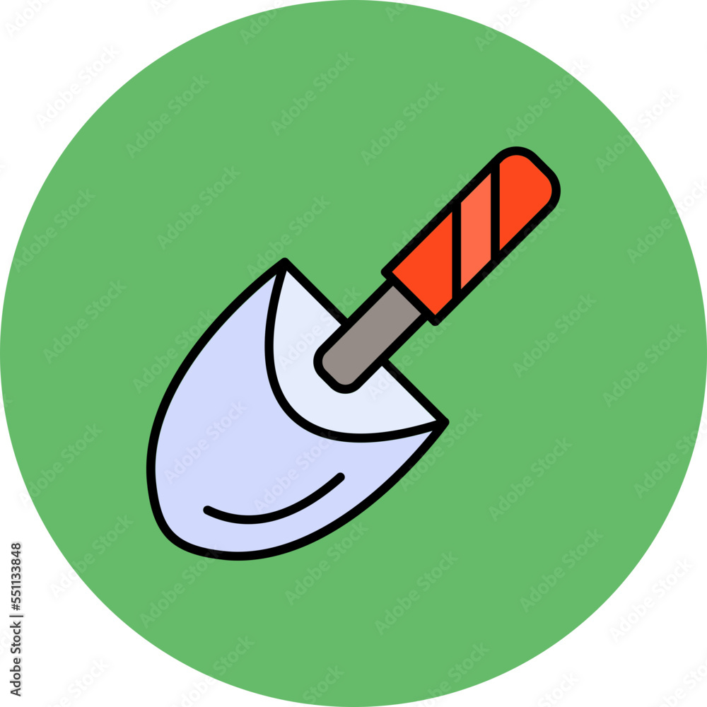 Trowel Multicolor Circle Filled Line Icon Trowel Multicolor Circle Filled Line Icon
