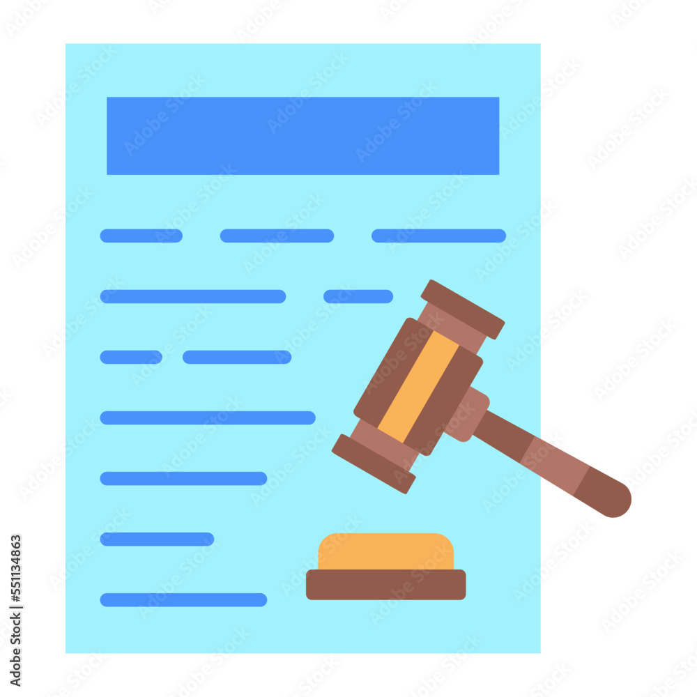 Legal Document Flat Icon Legal Document Flat Icon