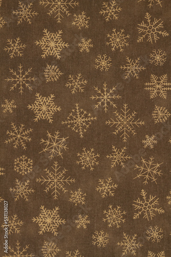 Brown and gold snowflake winter background © Karen Roach