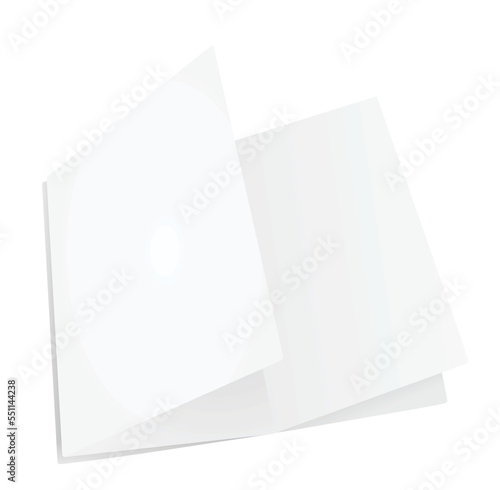 White foldable template broshure. vector