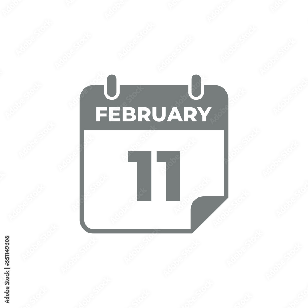 February Calendar Icon Vector Template February Calendar Icon Vector Template