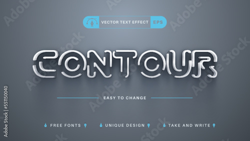 Connect Line - Editable Text Effect, Font Style