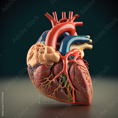 Wallpaper Mural human heart model, anatomy, vessels Torontodigital.ca