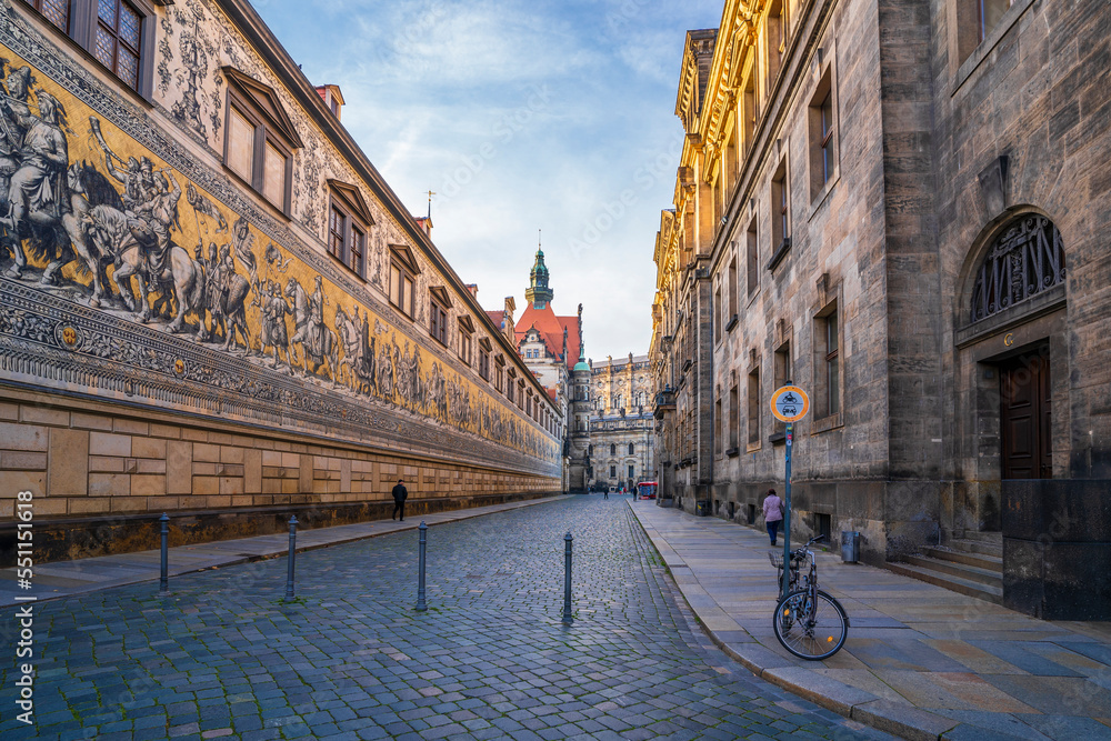Fototapeta premium Augustus Street view in Dresden