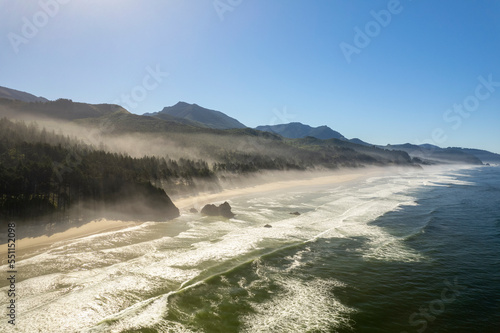 aerial view of the coast 