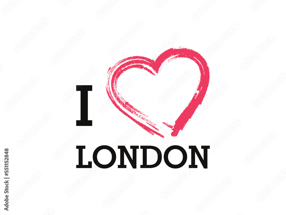 I Love London Country Vector Logo Template I Love London Country Vector Logo Template