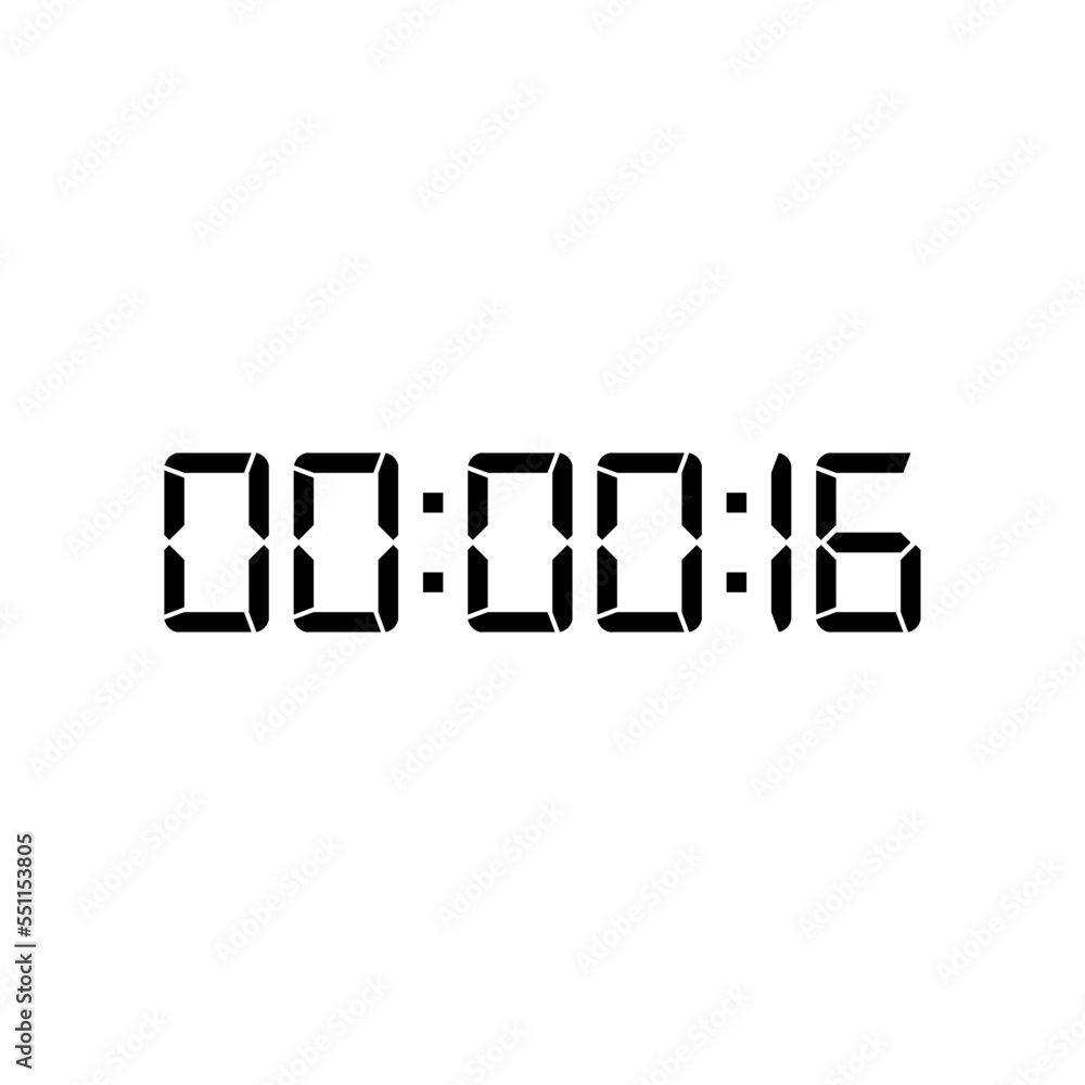 Digital clock icon vector design illustration. Digital clock icon vector design illustration.