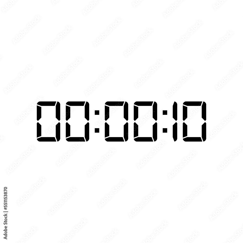 Digital clock icon vector design illustration. Digital clock icon vector design illustration.