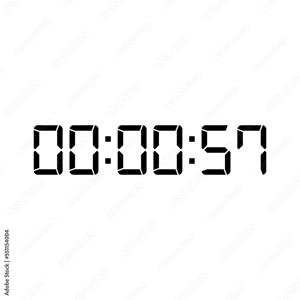 Digital clock icon vector design illustration. Digital clock icon vector design illustration.