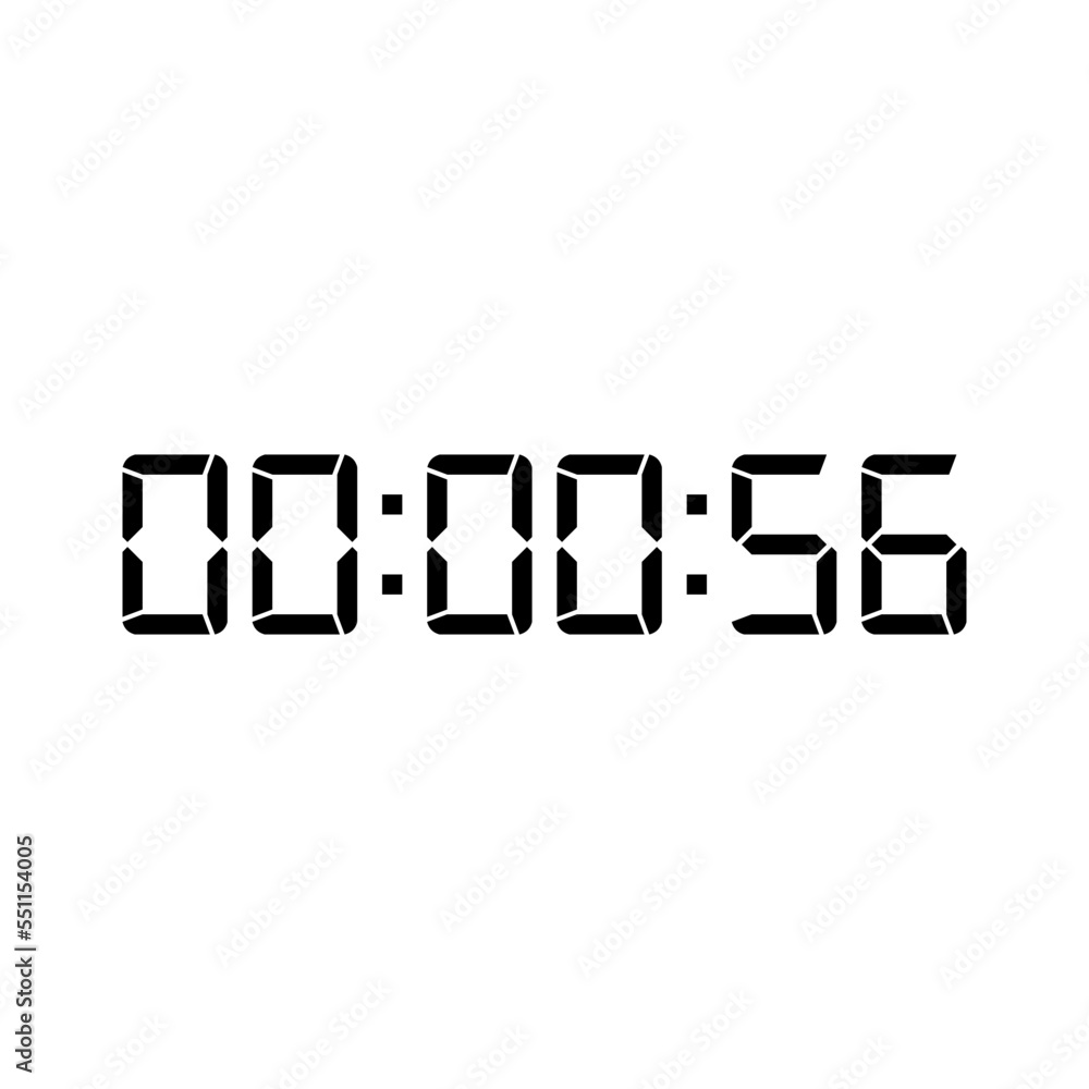 Digital clock icon vector design illustration. Digital clock icon vector design illustration.