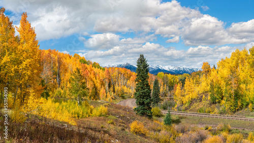 Autumn colors in the Colorado Rocky Mountains - near Crested Butte on scenic Gunnison County Road 12 through the Kebler Pass