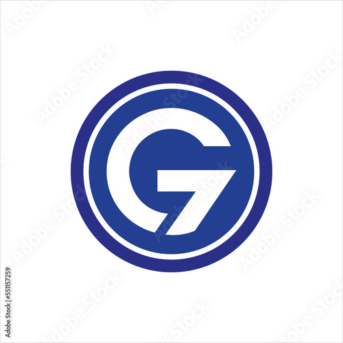 letter g 7 logo vector template