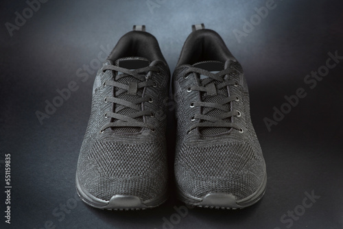 Sports shoes on a black background