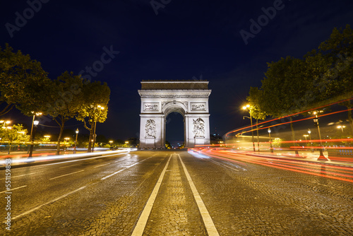 The Arc de Triomphe at the centre of Place Charles de Gaulle in Paris. France © Pawel Pajor
