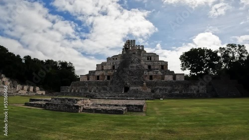 Hyperlapse footage of the mysterious ruins of the abandoned Mayan city of Edzna. photo