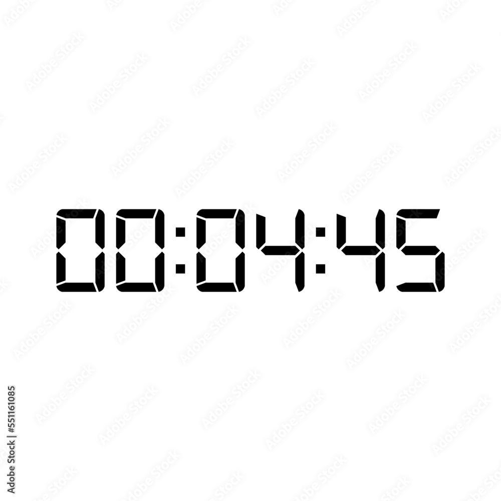 Digital clock icon vector design illustration. Digital clock icon vector design illustration.