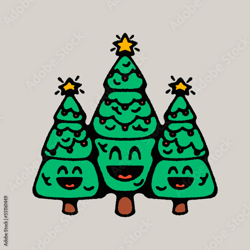 Retro Vintage Christmas Tree Design