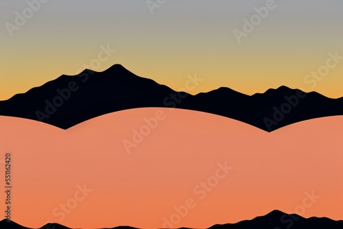 sunset over mountains