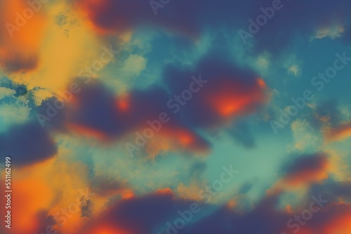 abstract colorful background with clouds