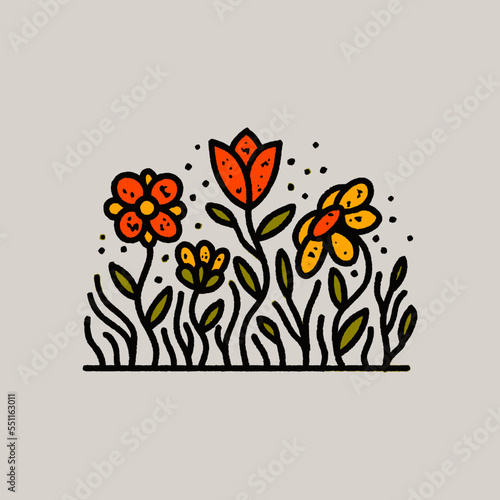 Retro Vintage Flower Bed Design