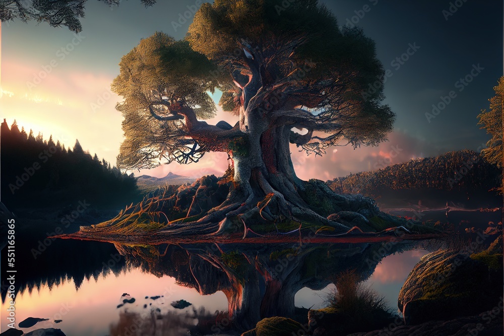 Yggdrasil From Norse Mythology Known For Being The Tree Of Life 