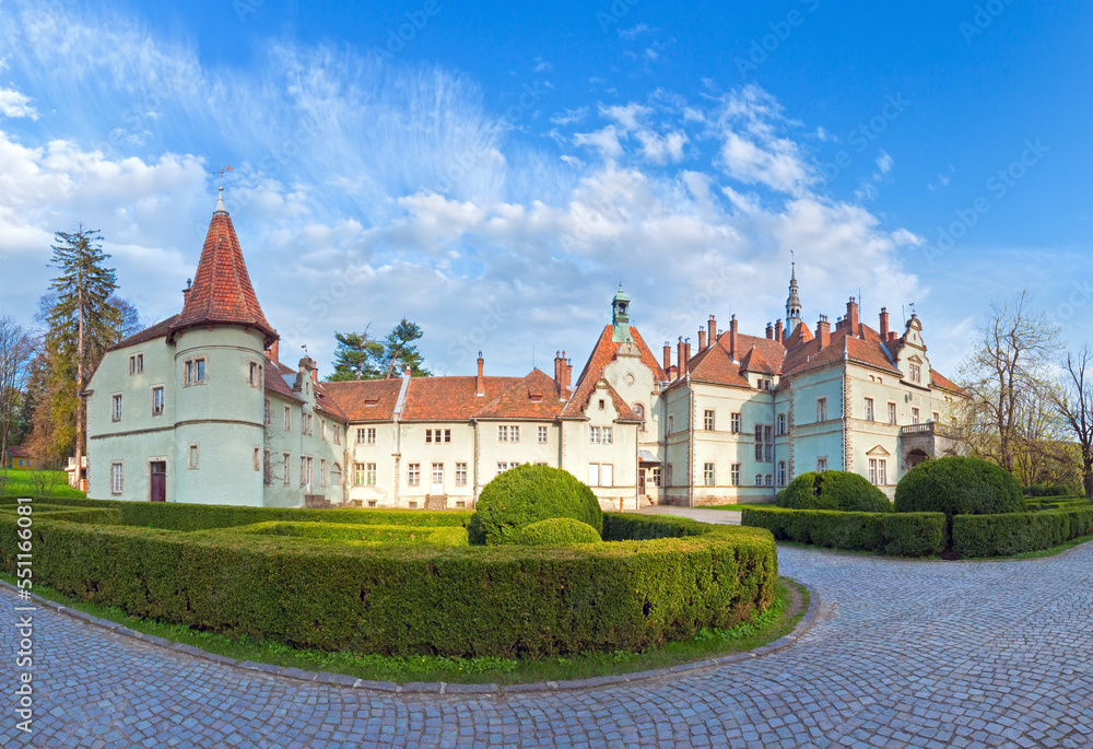 Hunting castle of Count Schönborn in Carpaty (in the past - Beregvar) Village (Zakarpattja Region, Ukraine). Built in 1890.