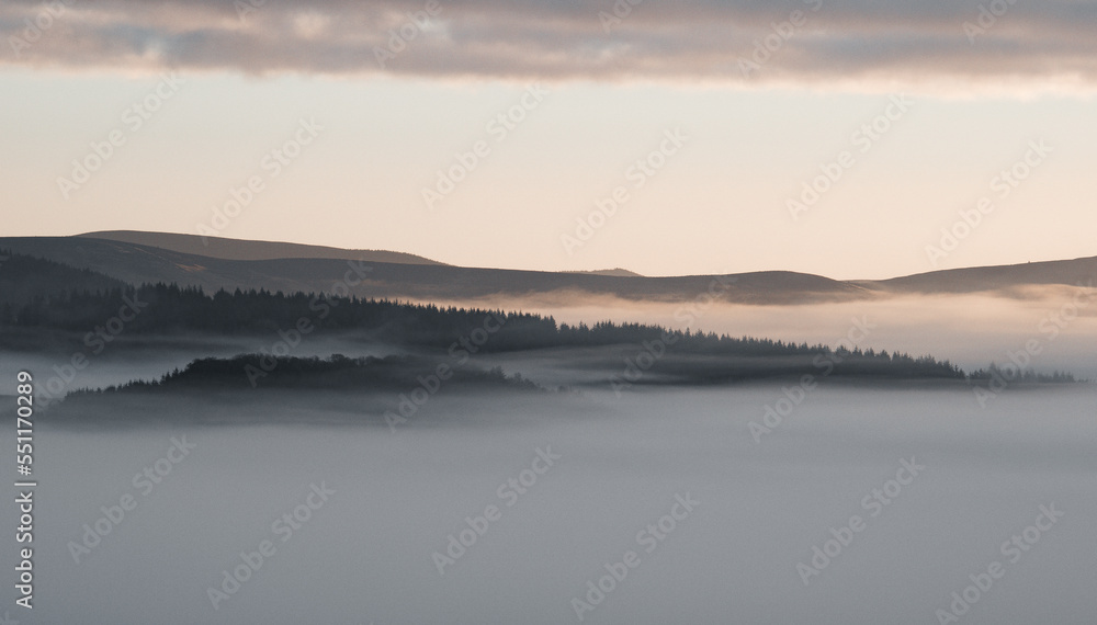 Cloud inversion within a valley