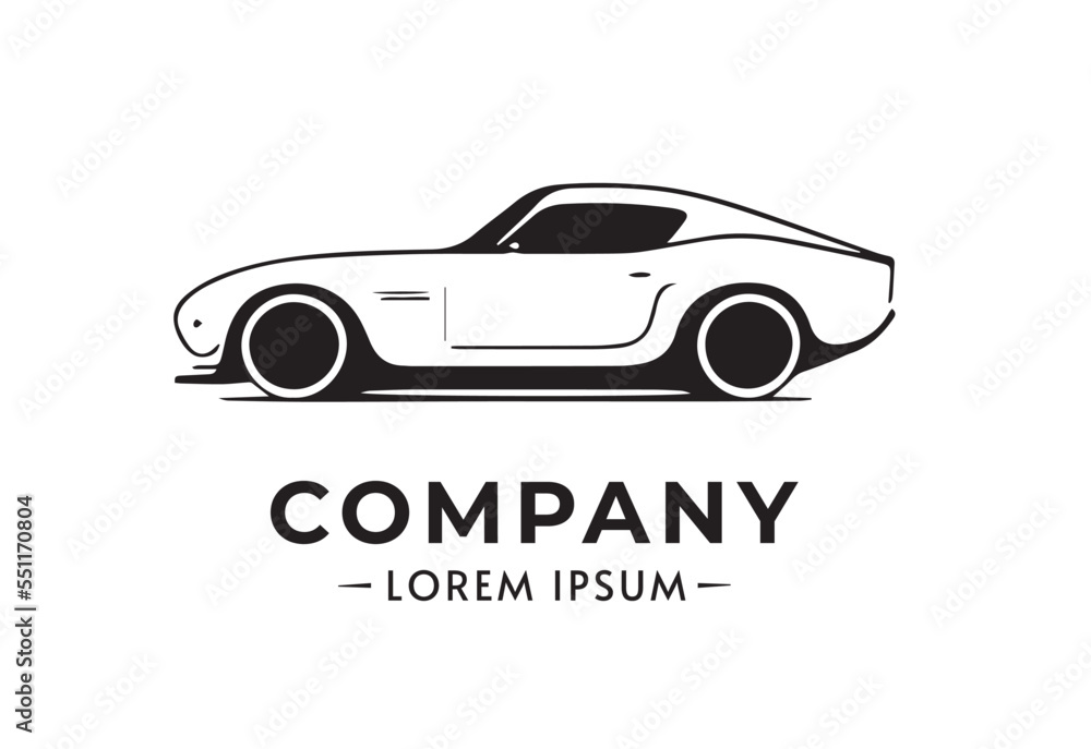 car logo vector design sketch