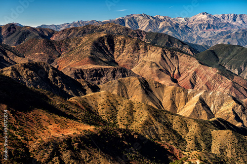 Landscape of the High Atlas mountains, Morocco. photo