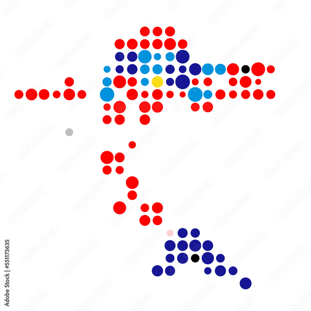 Croatia Silhouette Pixelated pattern map illustration Croatia Silhouette Pixelated pattern map illustration