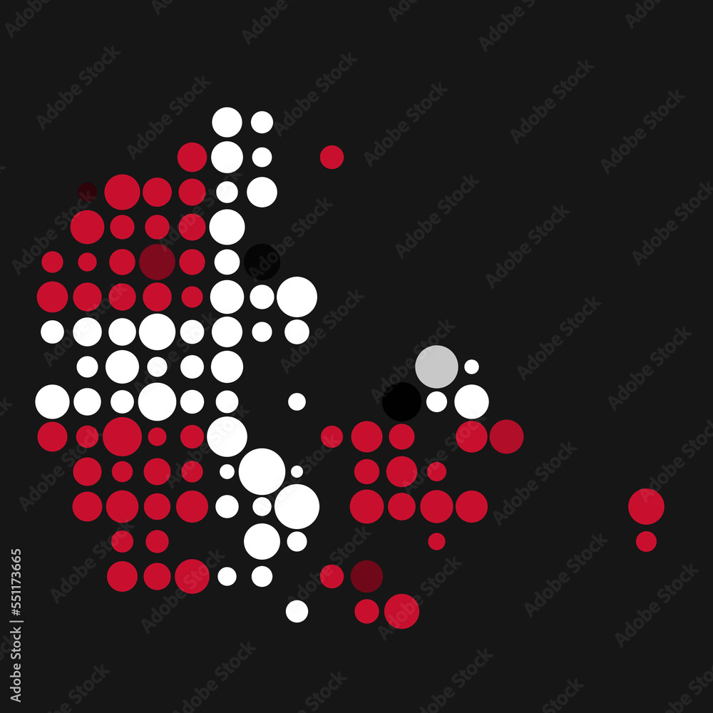 Denmark Silhouette Pixelated pattern map illustration Denmark Silhouette Pixelated pattern map illustration
