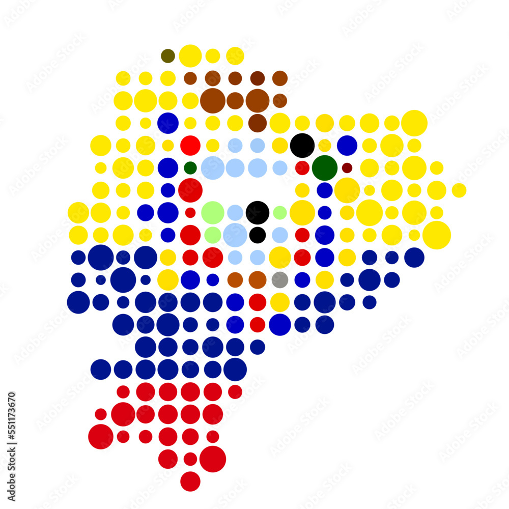 Ecuador Silhouette Pixelated pattern map illustration Ecuador Silhouette Pixelated pattern map illustration
