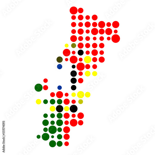 Portugal Silhouette Pixelated pattern map illustration
