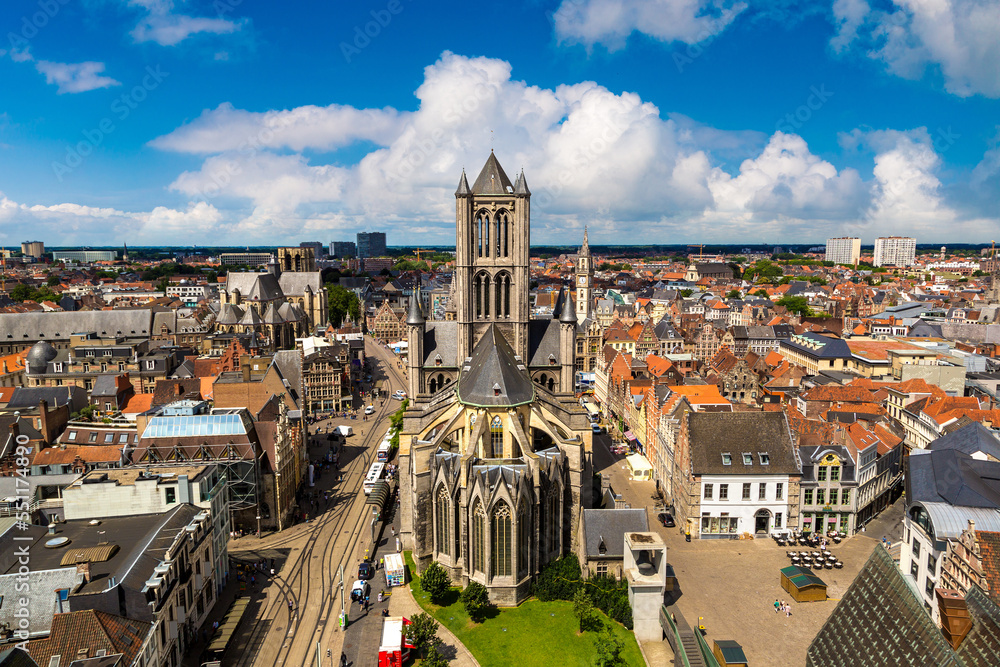 Fototapeta premium Panoramic view of Gent