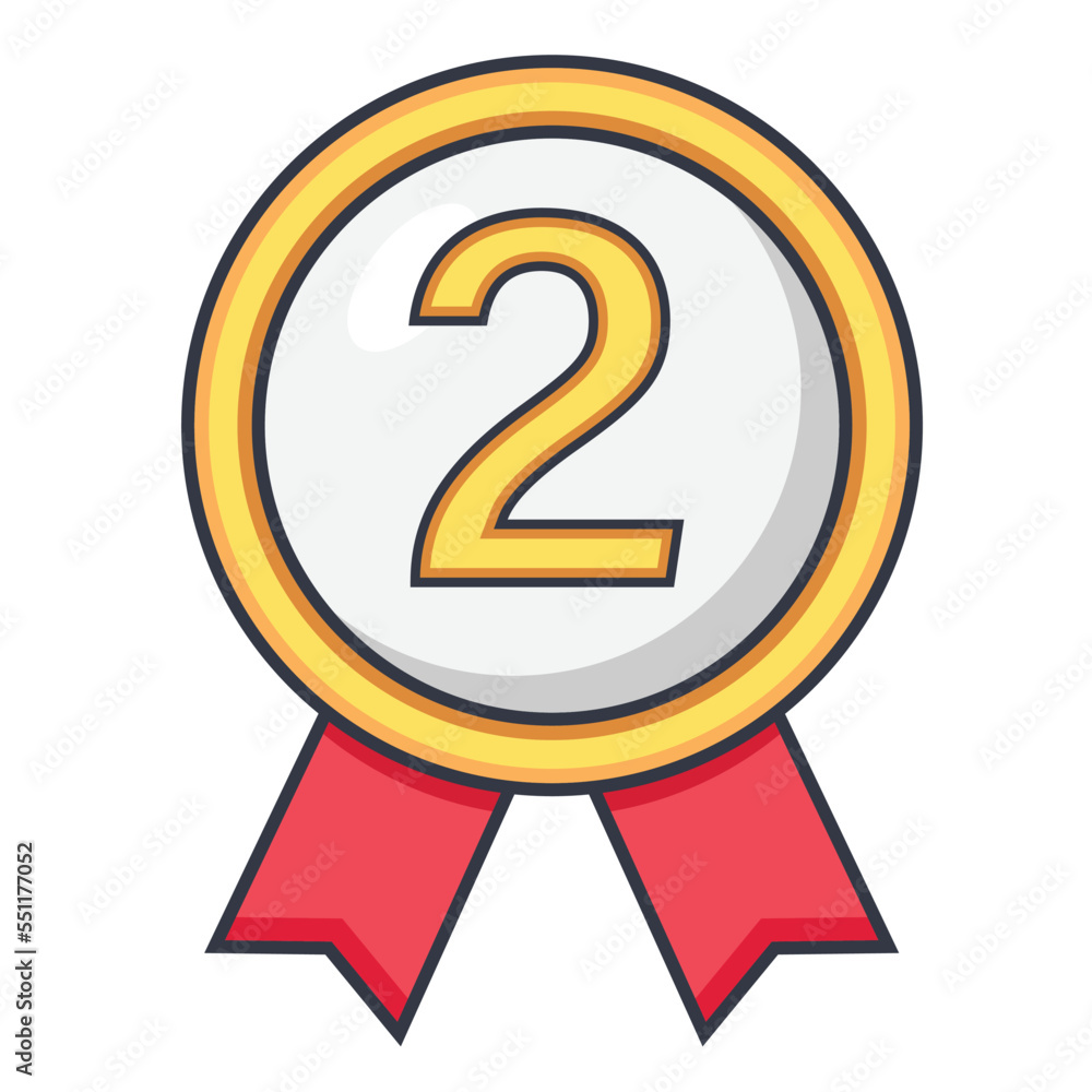 Second icon vector sign and symbol isolated on white background